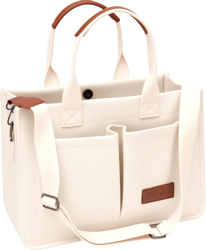 ZHMO Canvas Tote Bag for Women,Women's Bags Crossbody Bags Work Laptop Tote Bag Large Handbags Purse for Travel Nurse Teacher - Image 1